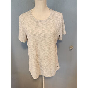 Mondetta performance luxury polygiene fresh striped scoopneck shortsleeve blouse